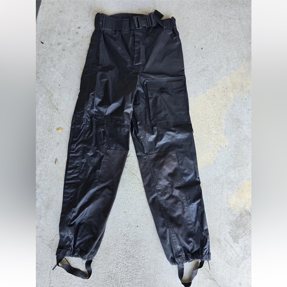 Harley Davidson Men S Pants 34x32 Black Motorcycle Windbreaker Adjustable Belt - Picture 4 of 16